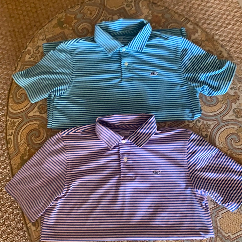 Lot of 2 Medium Vineyard Vines performance polos